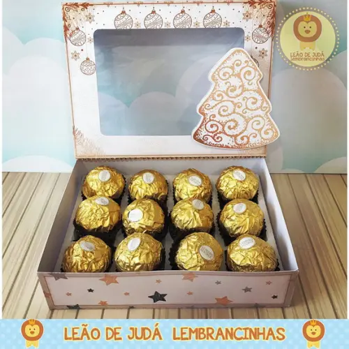 Caixinha para Doce Tema Natal
