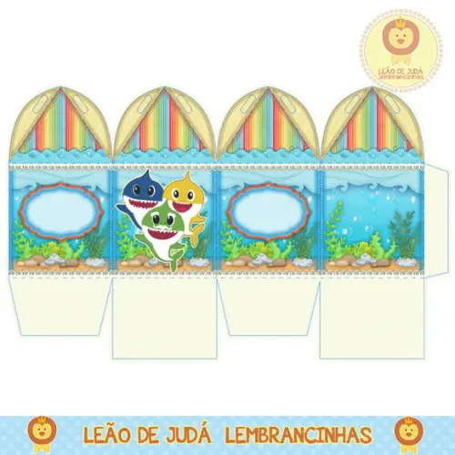 caixinha para festa baby shark