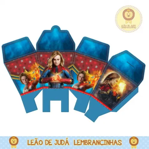 Caixinha para Festa Capitã Marvel