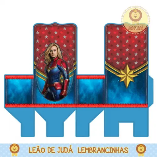 Caixinha para Festa Capitã Marvel
