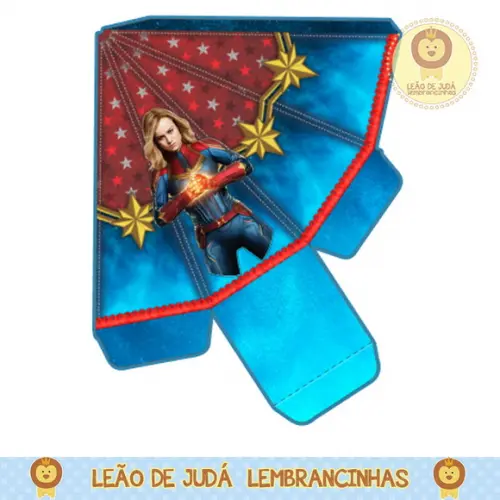 Caixinha para Festa Capitã Marvel