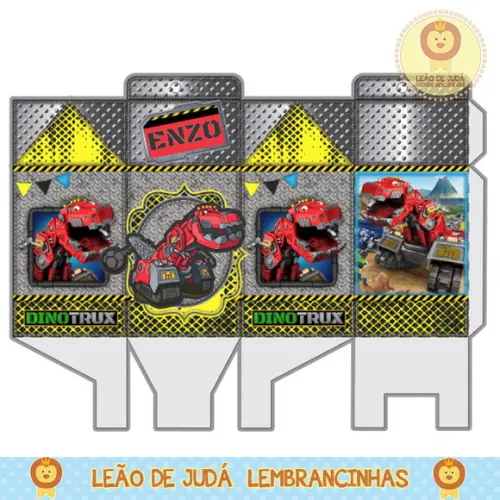 caixinha para festa dinotrux