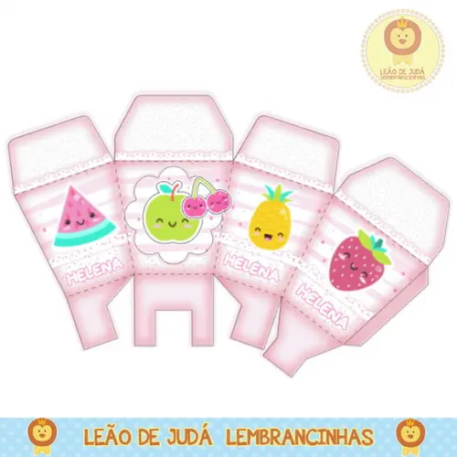 Caixinha para Festa Frutas Kawaii
