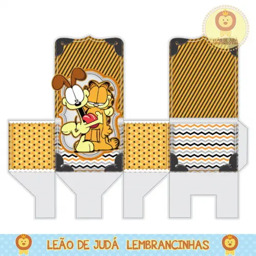 caixinha para festa garfield