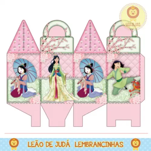 caixinha para festa mulan