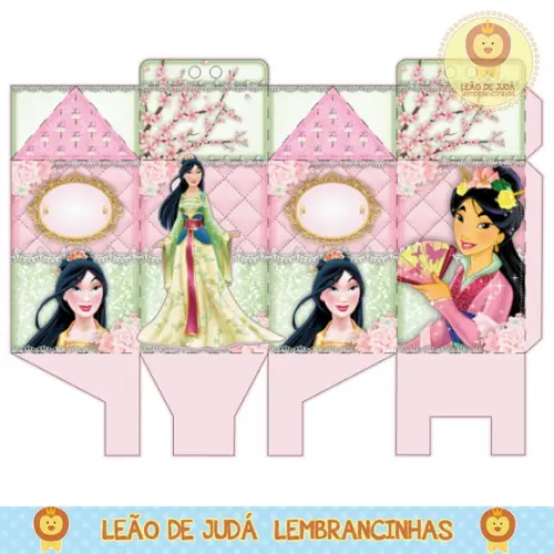 caixinha para festa mulan