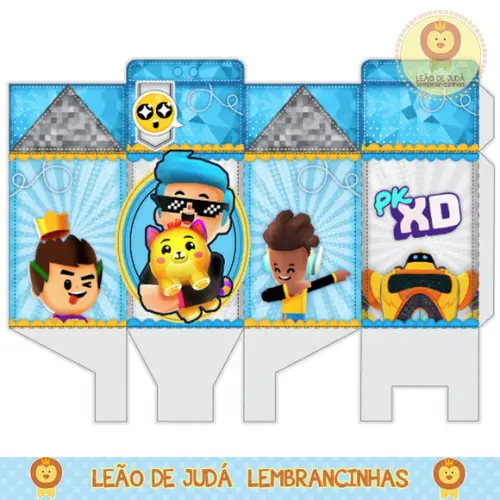 caixinha para festa pk xd