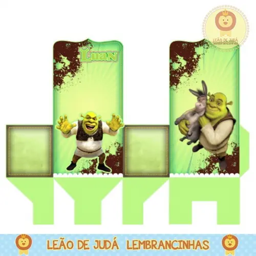 caixinha para festa shrek