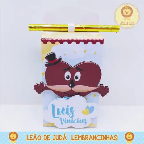 Caixinha para festa tema 3 palavrinhas