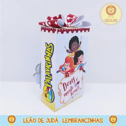 Caixinha para festa tema 3 palavrinhas