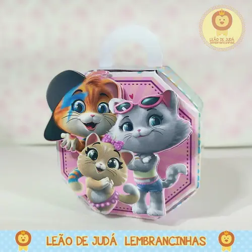 Caixinha para festa tema 44 gatos