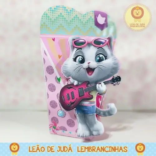 Caixinha para festa tema 44 gatos