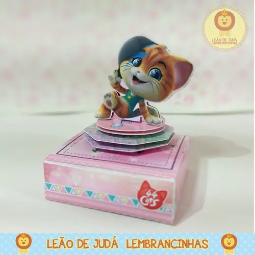 Caixinha para festa tema 44 gatos