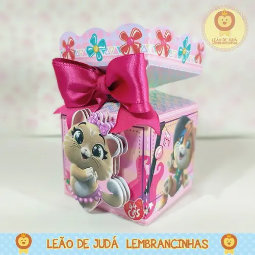 Caixinha para festa tema 44 gatos
