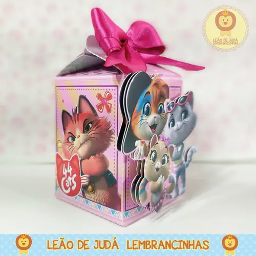 Caixinha para Festa Tema 44 Gatos