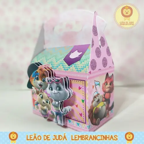 Caixinha para festa tema 44 gatos