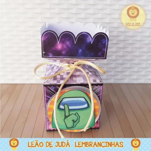 Caixinha para festa tema among us
