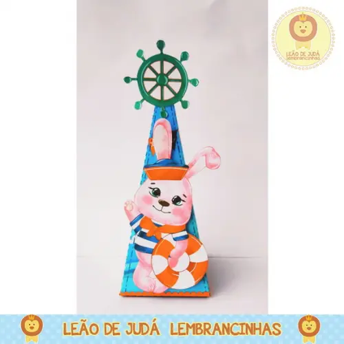 Caixinha para festa tema Animais Marinheiros