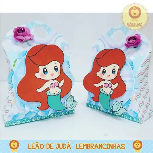 Caixinha para festa tema ariel