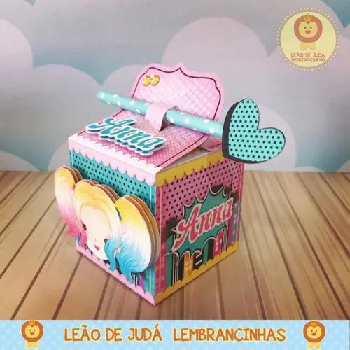 Caixinha para festa tema arlequina