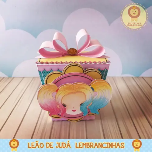 Caixinha para festa tema arlequina