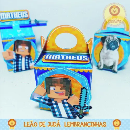 Caixinha para festa tema authentic game