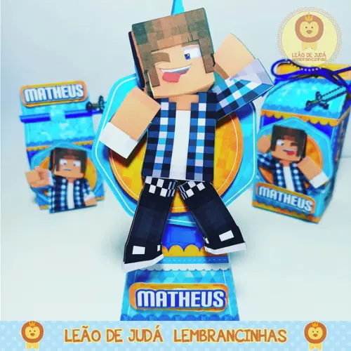 Caixinha para festa tema authentic game