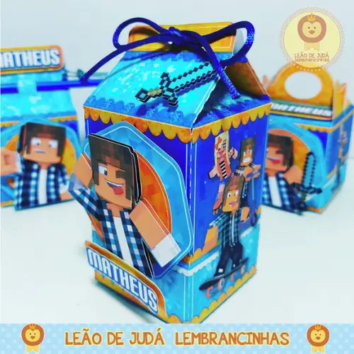 Caixinha para festa tema authentic game