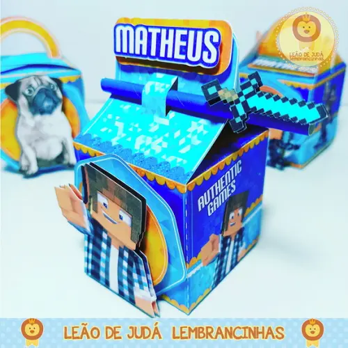 Caixinha para festa tema authentic game