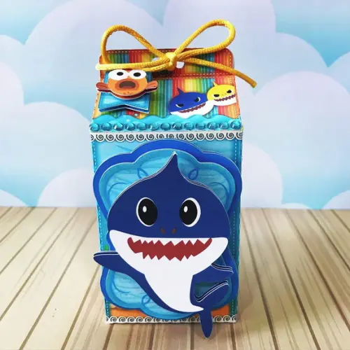 Caixinha para festa tema baby shark
