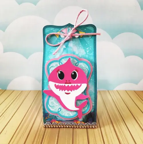 Caixinha para festa tema baby shark