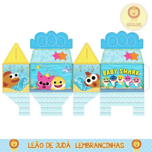 Caixinha para festa tema baby shark