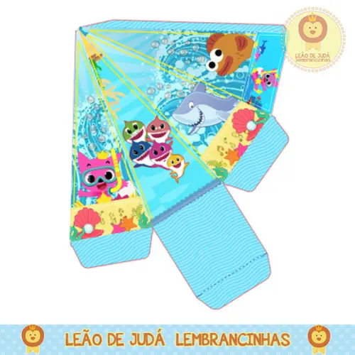 Caixinha para festa tema baby shark
