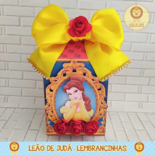 Caixinha para festa tema bela e a fera