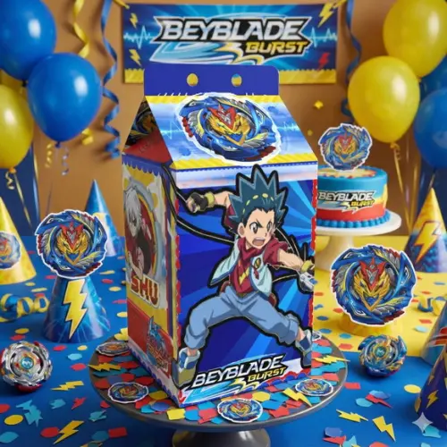 Caixinha para Festa Tema Beyblade