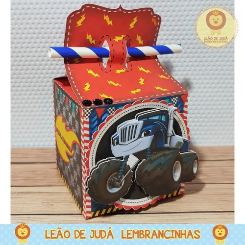 Caixinha para festa tema Blaze And Monster Machines