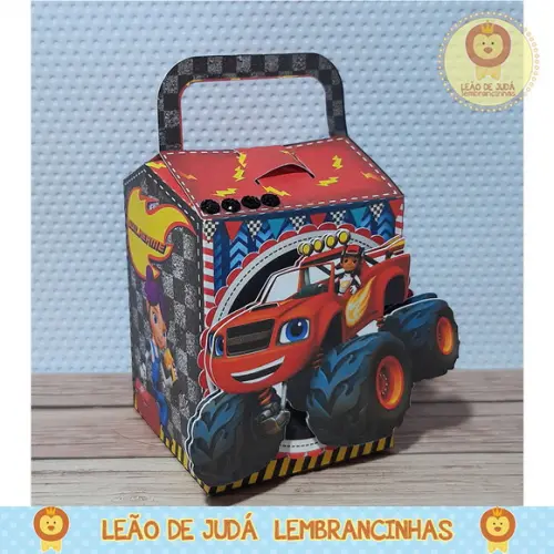 Caixinha para festa tema Blaze And Monster Machines