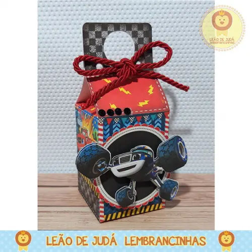 Caixinha para Festa Tema Blaze And Monster Machines