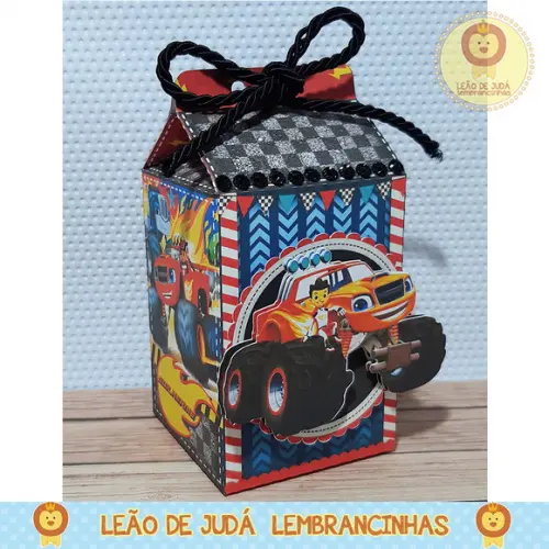 Caixinha Para Festa Tema Blaze And Monster Machines