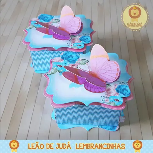 Caixinha para festa tema Borboleta