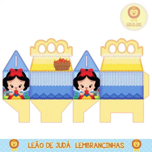 Caixinha para festa tema branca de neve