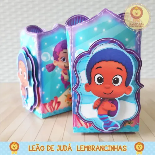 Caixinha para festa tema bubble guppies