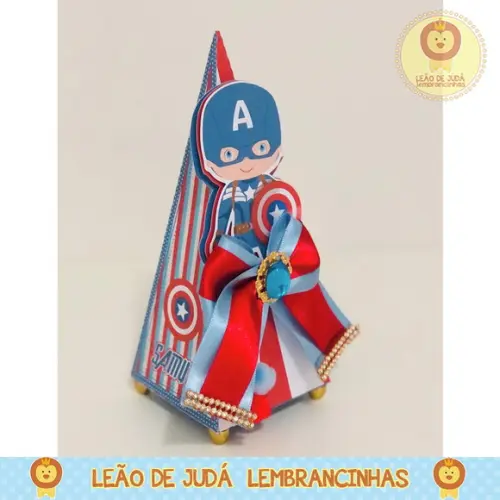 Caixinha para Festa Tema Capitão America