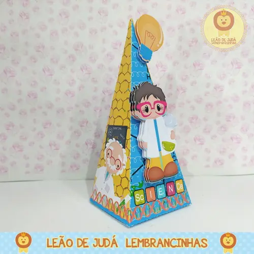 Caixinha para festa tema cientista