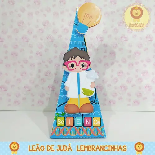 Caixinha para festa tema cientista
