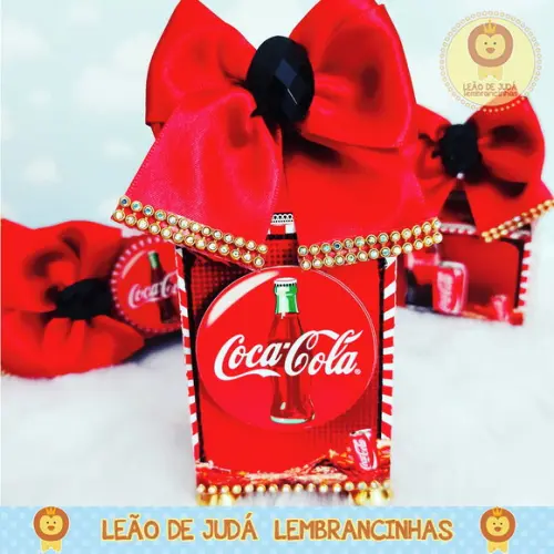 Caixinha para festa tema coca cola