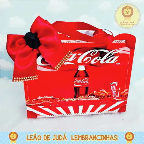 Caixinha para festa tema coca cola