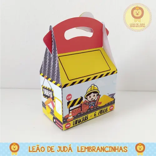 Caixinha para Festa Tema Construção