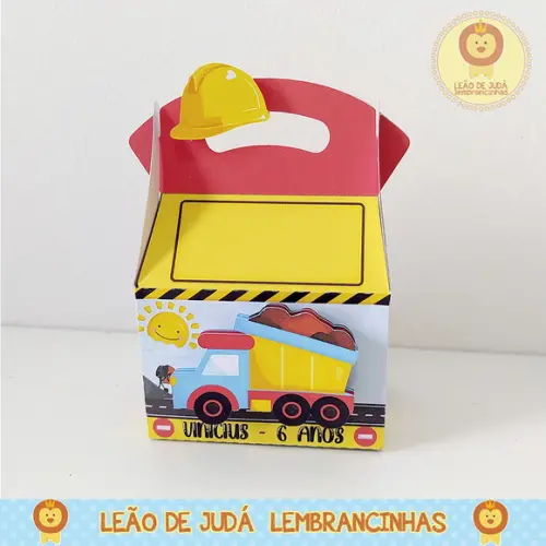 Caixinha para Festa Tema Construção