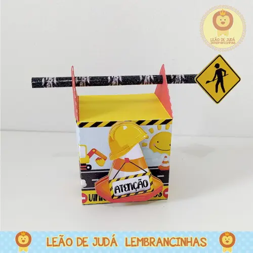Caixinha para Festa Tema Construção